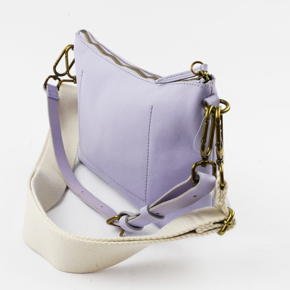 New MADEWELL The Leather Carabiner Crossbody Sling Bag in Distant Peri - Picture 6 of 10
